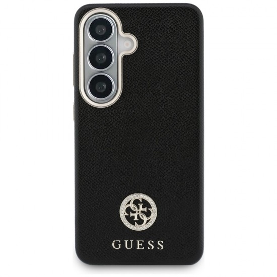 Etui Guess Rhinestone Round Logo MagSafe na Samsung Galaxy S26 - czarne