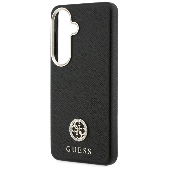 Etui Guess Rhinestone Round Logo MagSafe na Samsung Galaxy S26 - czarne