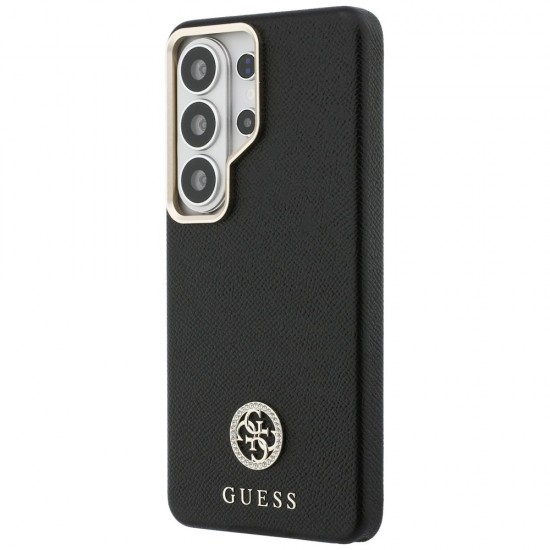 Etui Guess Rhinestone Round Logo MagSafe na Samsung Galaxy S26 Ultra - czarne
