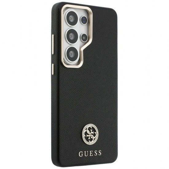 Etui Guess Rhinestone Round Logo MagSafe na Samsung Galaxy S26 Ultra - czarne