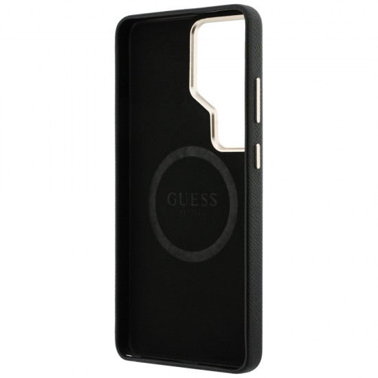Etui Guess Rhinestone Round Logo MagSafe na Samsung Galaxy S26 Ultra - czarne