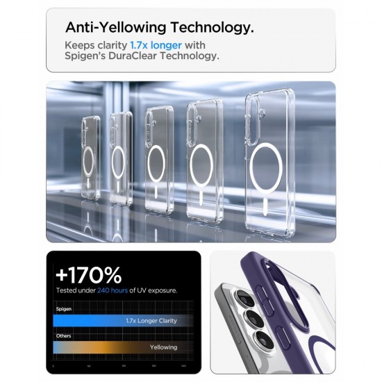 Spigen Ultra Hybrid Mag MagSafe Case for Samsung Galaxy S26 - Clear Purple