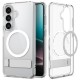 Spigen Ultra Hybrid S Mag MagSafe Case for Samsung Galaxy S26 - Clear and White