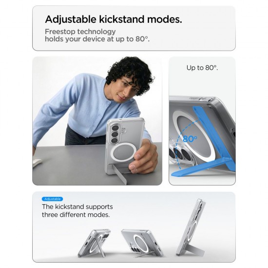 Spigen Ultra Hybrid S Mag MagSafe Case for Samsung Galaxy S26+ - Clear and White