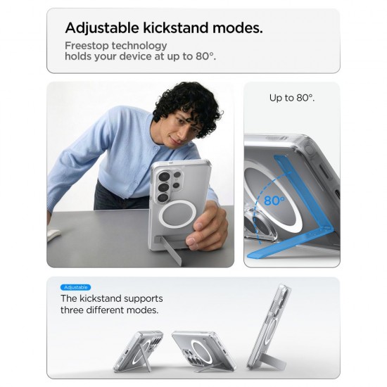 Spigen Ultra Hybrid S Mag MagSafe Case for Samsung Galaxy S26 Ultra - Clear and White