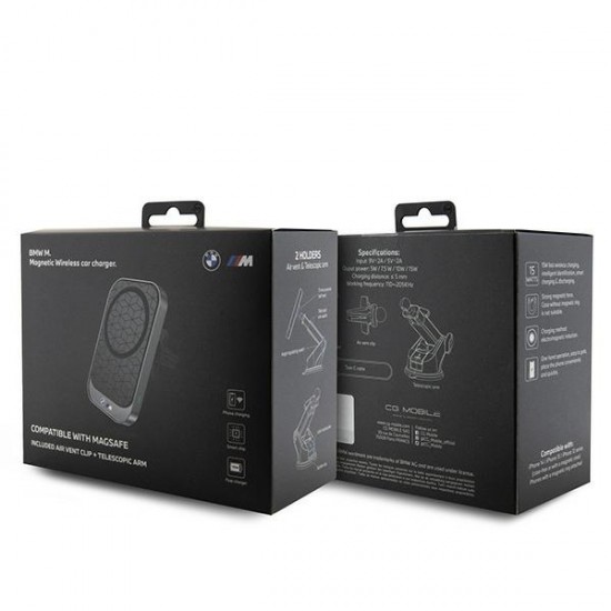 BMW M Edition 15W MagSafe Car Holder for Cockpit/Windshield/Air Vent - Black