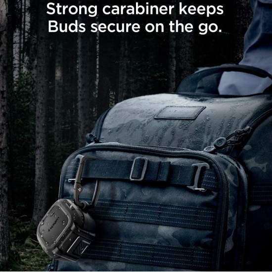 Spigen Lock Fit Case for Samsung Galaxy Buds 4 / 4 Pro - Matte Black