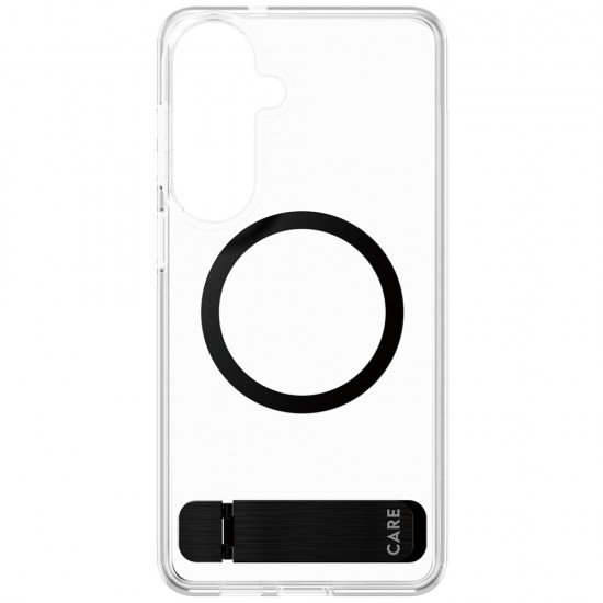 CARE by PanzerGlass Black Kickstand & QI Case for Samsung Galaxy S26+ - Transparent