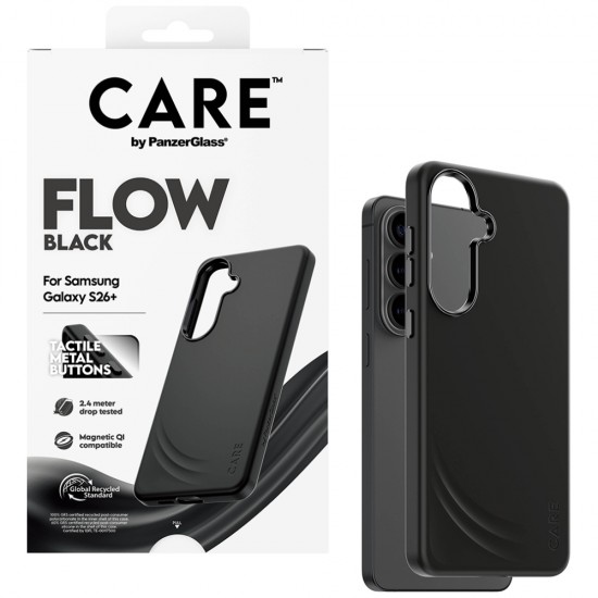 CARE by PanzerGlass Flow Black Qi Case for Samsung Galaxy S26+ - Black