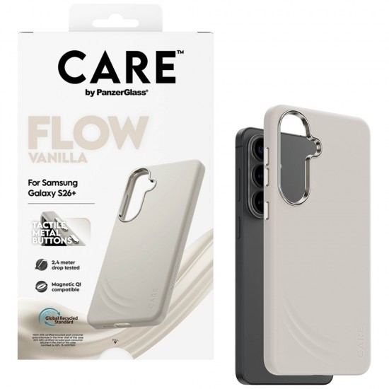 CARE by PanzerGlass Flow Vanilla Qi Case for Samsung Galaxy S26+ - Beige