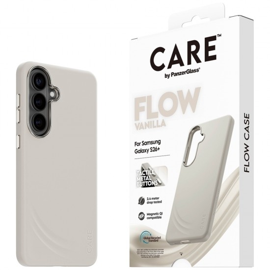 CARE by PanzerGlass Flow Vanilla Qi Case for Samsung Galaxy S26+ - Beige