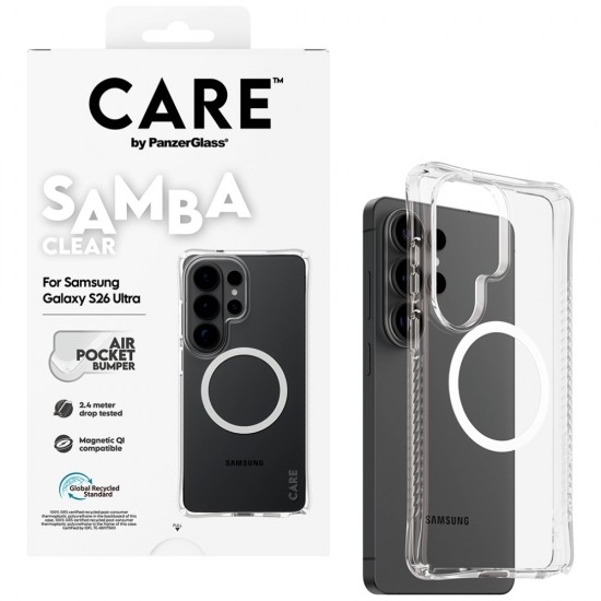 CARE by PanzerGlass Samba Transparent Qi Case for Samsung Galaxy S26 Ultra - Transparent