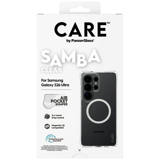 CARE by PanzerGlass Samba Transparent Qi Case for Samsung Galaxy S26 Ultra - Transparent