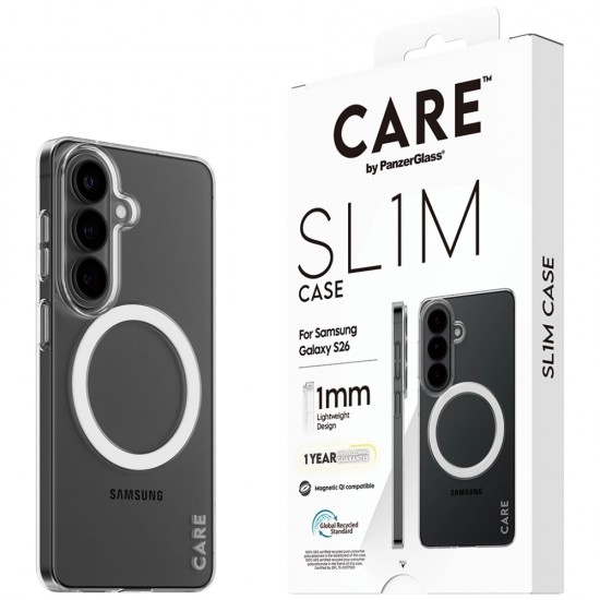CARE by PanzerGlass SL1M Case for Samsung Galaxy S26 - Transparent
