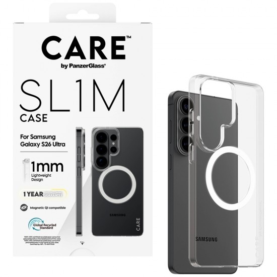 CARE by PanzerGlass SL1M Case for Samsung Galaxy S26 Ultra - Transparent