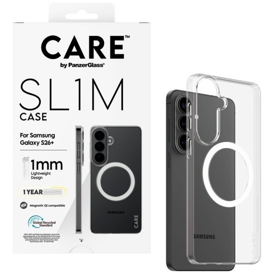 CARE by PanzerGlass SL1M Case for Samsung Galaxy S26+ - Transparent
