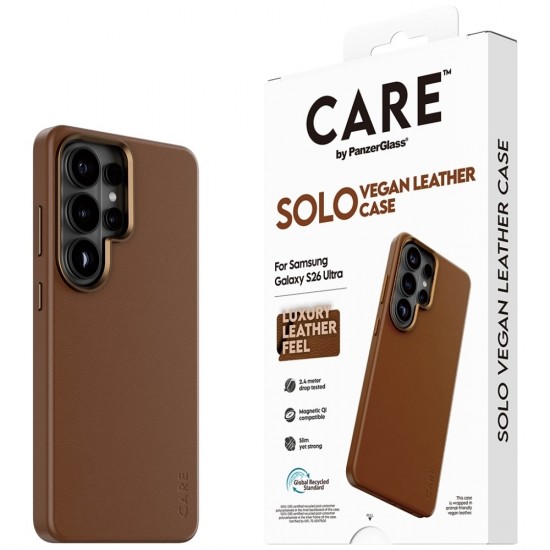 CARE by PanzerGlass Solo Qi Case for Samsung Galaxy S26 Ultra - Brown