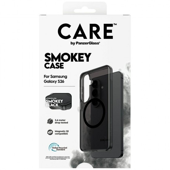 CARE by PanzerGlass Urban Explorer Smokey Case w. Black Qi for Samsung Galaxy S26 - Black