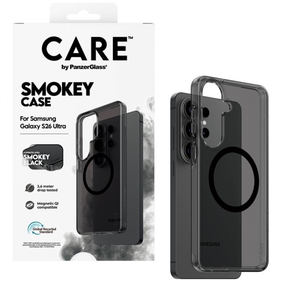 CARE by PanzerGlass Urban Explorer Smokey Case w. Black Qi for Samsung Galaxy S26 Ultra - Black