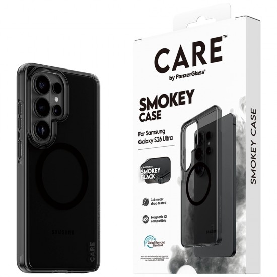 CARE by PanzerGlass Urban Explorer Smokey Case w. Black Qi for Samsung Galaxy S26 Ultra - Black