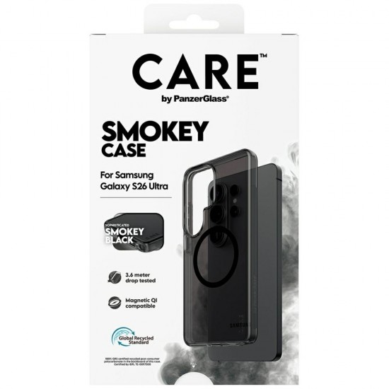 CARE by PanzerGlass Urban Explorer Smokey Case w. Black Qi for Samsung Galaxy S26 Ultra - Black