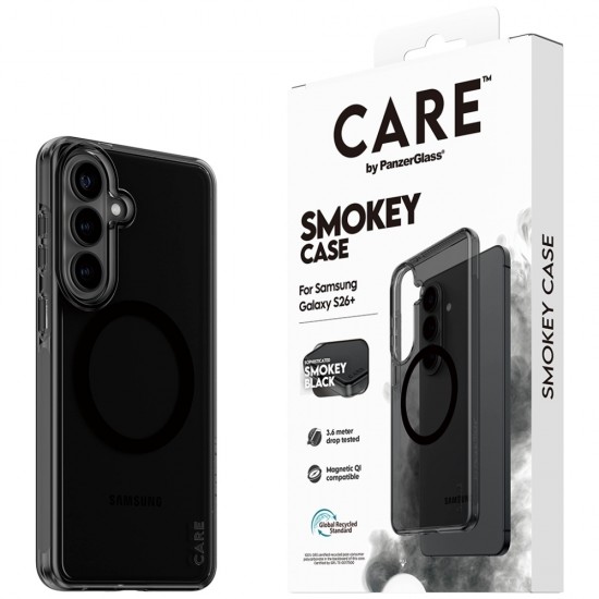 CARE by PanzerGlass Urban Explorer Smokey Case w. Black Qi for Samsung Galaxy S26+ - Black