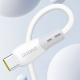 Dudao L25SC 60W USB-C - USB-C Cable with Soft Silicone Braid 1m - White