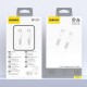 Dudao L25SC 60W USB-C - USB-C Cable with Soft Silicone Braid 2m - White