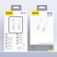 Dudao L25SX 30W USB-C - Lightning Cable with Soft Silicone Braid 1m - White