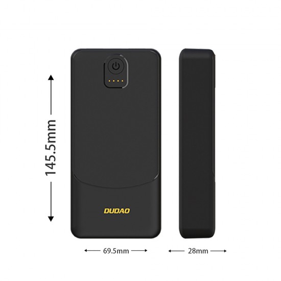 Dudao K10Pro Power Bank 2.4A 20000mAh 2 x USB-A - Black