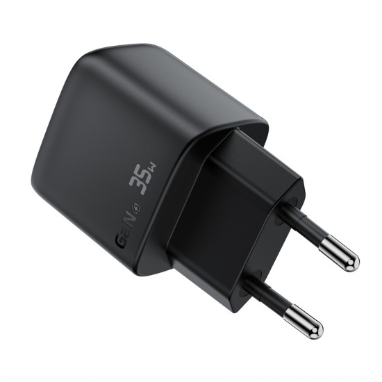 Acefast A116 GaN PD 35W USB-A USB-C Wall Charger with Display - Black