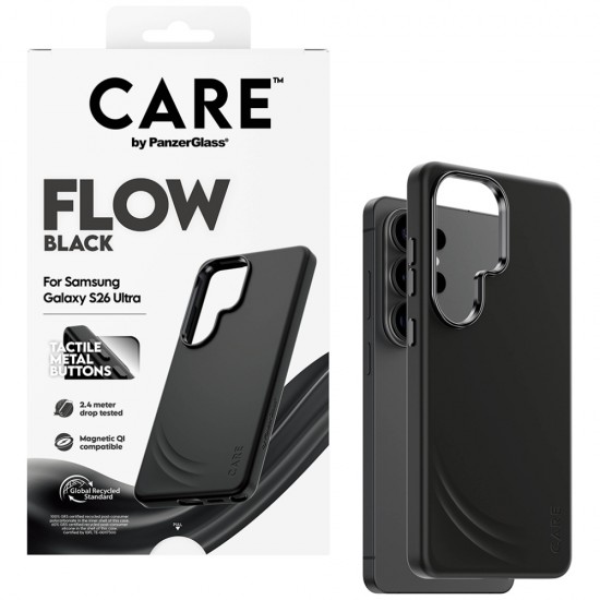 CARE by PanzerGlass Flow Black Qi case for Samsung Galaxy S26 Ultra - black