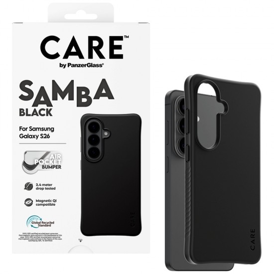 CARE by PanzerGlass Samba Black Qi Case for Samsung Galaxy S26 - Black