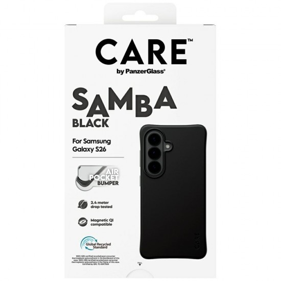 CARE by PanzerGlass Samba Black Qi Case for Samsung Galaxy S26 - Black