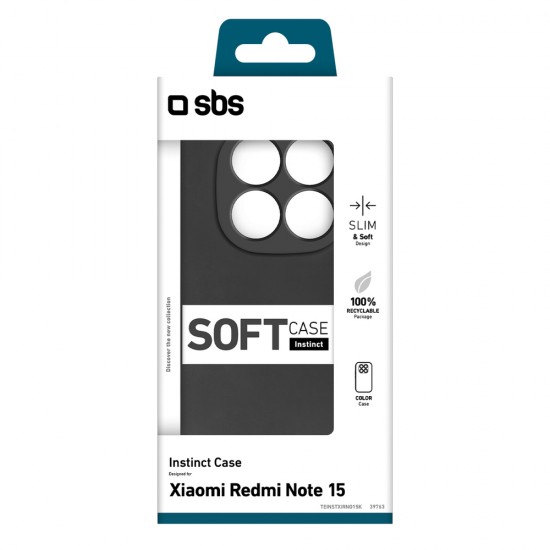 SBS Instinct Case for Xiaomi Redmi Note 15 - Black