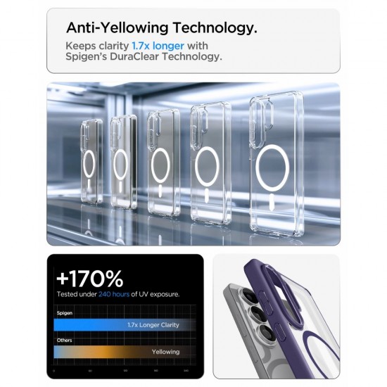 Spigen Ultra Hybrid Mag MagSafe Case for Samsung Galaxy S26 Ultra - Clear Navy Blue