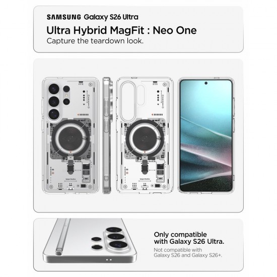 Spigen Ultra Hybrid Mag MagSafe Case for Samsung Galaxy S26 Ultra Neo One - Transparent