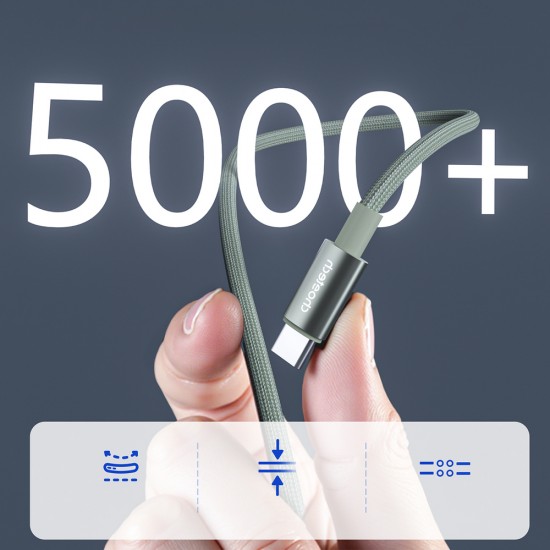 Choetech XCC-1068 PD 60W USB-C - USB-C Cable with Display 1.2 m - Green