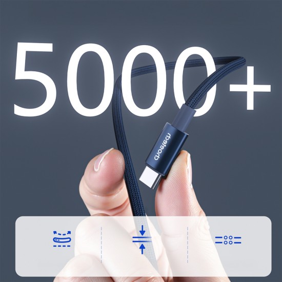 Choetech XCC-1068 PD 60W USB-C - USB-C Cable with Display 1.2 m - Blue