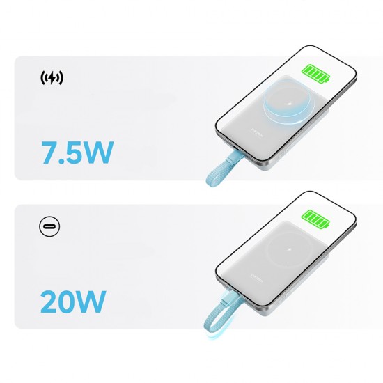 Cuktech CP132ML 10000 mAh Magnetic Power Bank - White