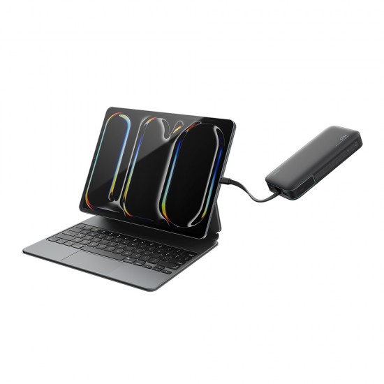 Cuktech LPB200N 40W 20000mAh Powerbank with Integrated Cable - Gray