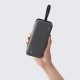 Cuktech LPB200N 40W 20000mAh Powerbank with Integrated Cable - Gray