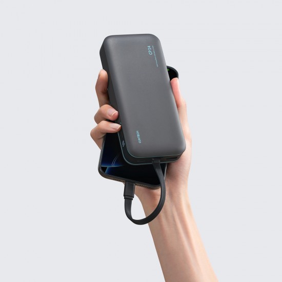 Cuktech LPB200N 40W 20000mAh Powerbank with Integrated Cable - Gray