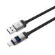 Acefast C15-04 USB-A - USB-C Cable with Display 480Mb/s 66W 1.2m - Black