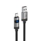 Acefast C15-04 USB-A - USB-C Cable with Display 480Mb/s 66W 1.2m - Black