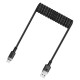 Acefast C14-04 USB-A - USB-C Cable Spring 480Mb/s 3A 1.2m - Black