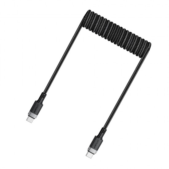 Acefast C14-03 USB-C - USB-C Spring Cable 480Mb/s 3A 1.2m - Black
