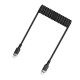 Acefast C14-03 USB-C - USB-C Spring Cable 480Mb/s 3A 1.2m - Black