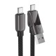 Acefast C13-05 USB-C - USB-A / USB-C Cable 480Mb/s 3A 0.2m - Black