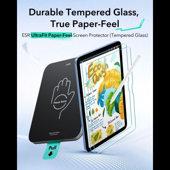 ESR Paper Feel 2-Pack Tempered Glass for iPad 10.9” (2022) / 11” (2025)
